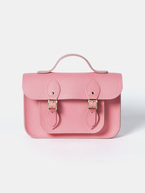 The 11 Inch Batchel - Salmon Pink Saffiano - The Cambridge Satchel Co.