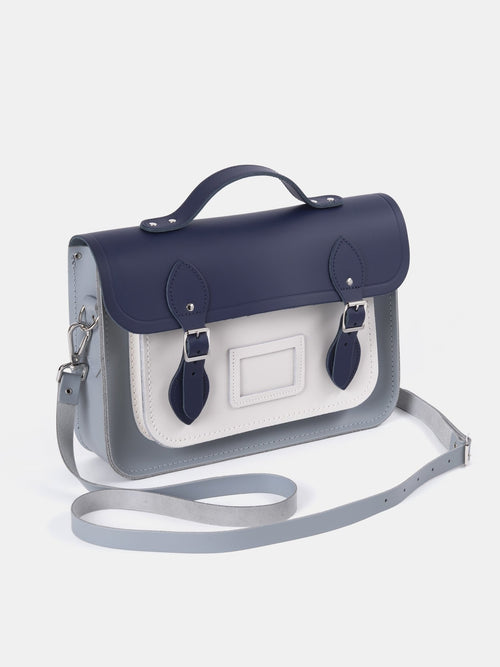 The 13 Inch Batchel - Midnight Picnic Matte, French Grey & Clay - The Cambridge Satchel Company UK Store