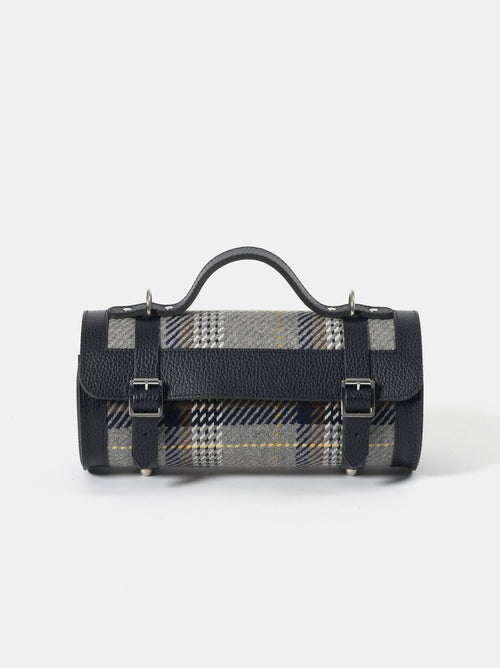 The Bowls Bag - Navy Celtic & Gloverall Tan Check - The Cambridge Satchel Co.