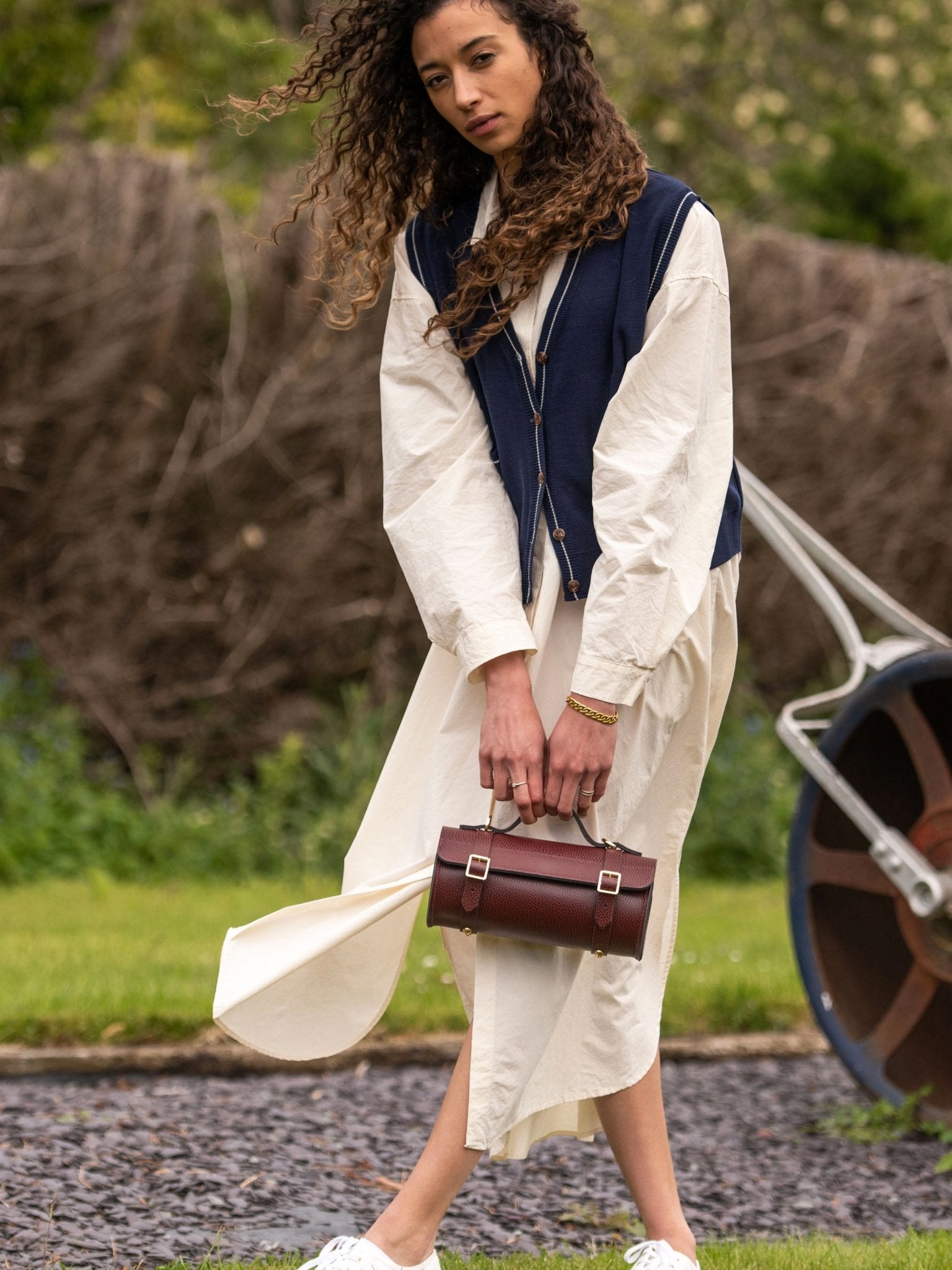 The Bowls Bag - Oxblood Celtic Grain - Cambridge Satchel