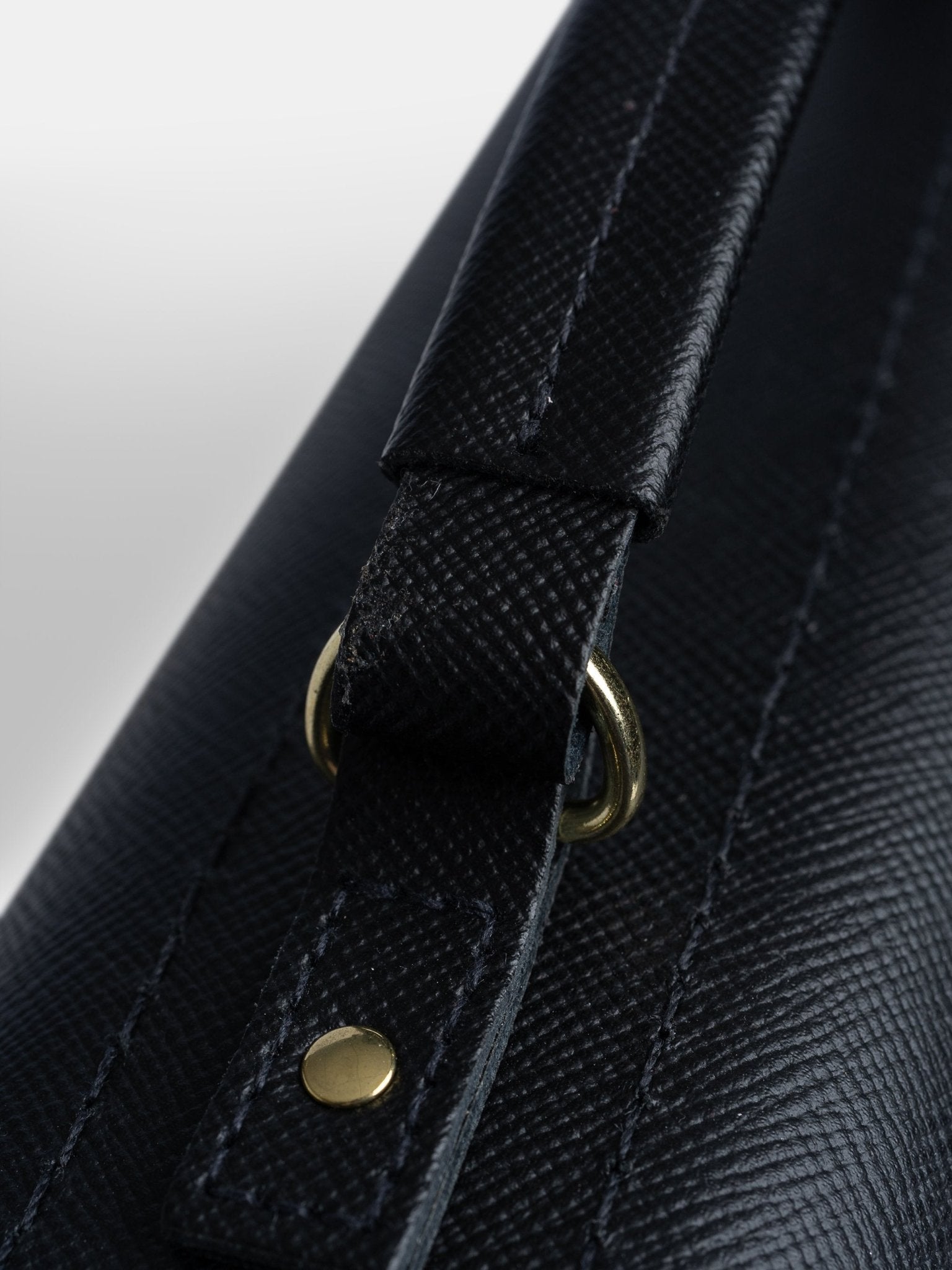 The Briefcase -  Black Saffiano