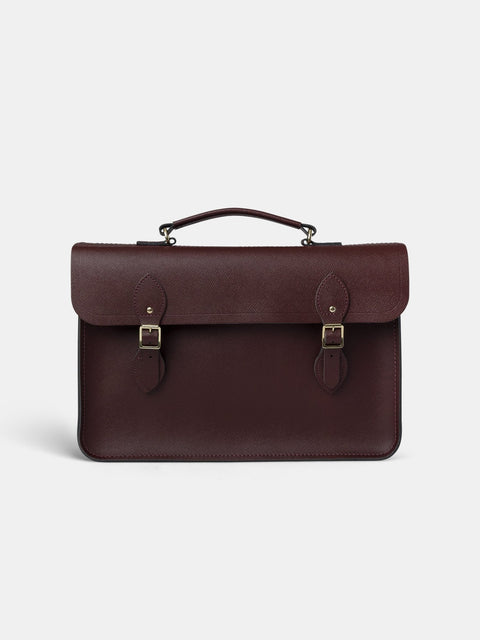 Briefcase Oxblood Saffiano
