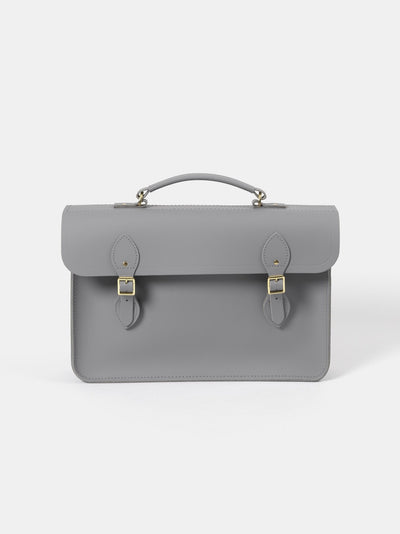 The Briefcase - Slate Grey Matte - The Cambridge Satchel Co.