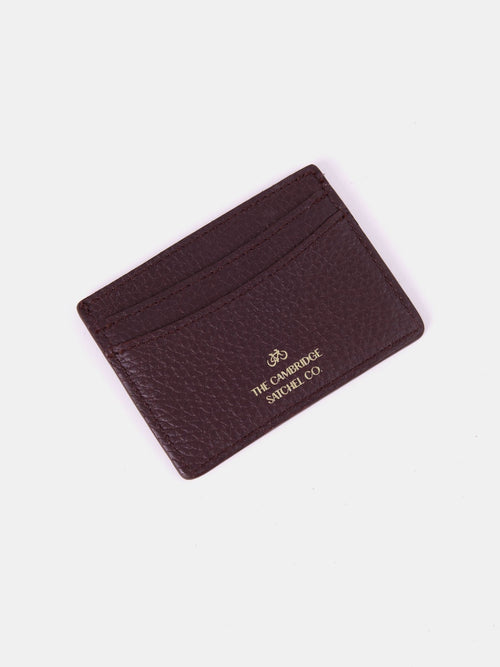 The Card Case - Bordeaux Calf Grain