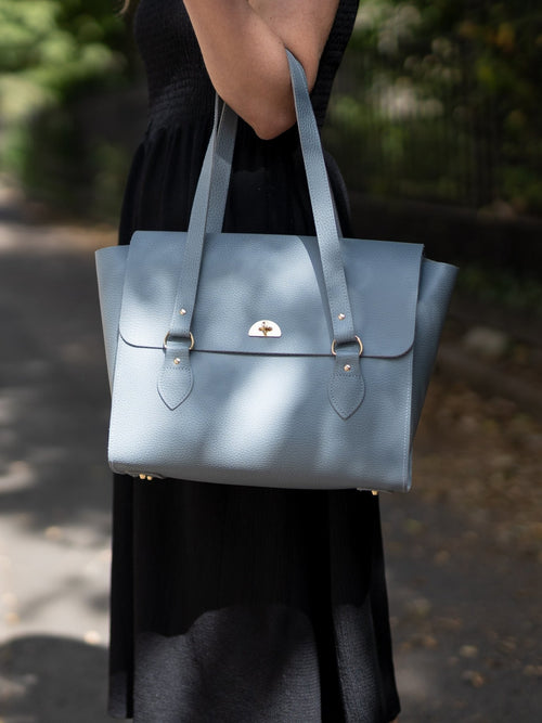 The Emily - French Grey Celtic Grain - Cambridge Satchel