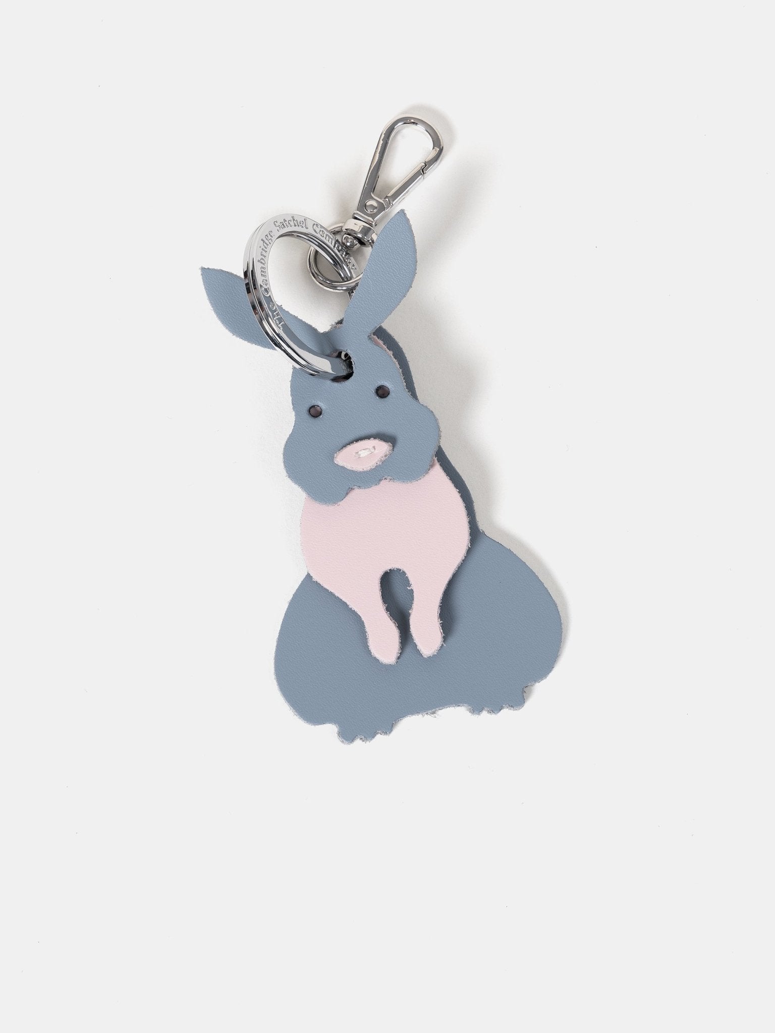The Rabbit Charm - French Grey and Dusky Rose