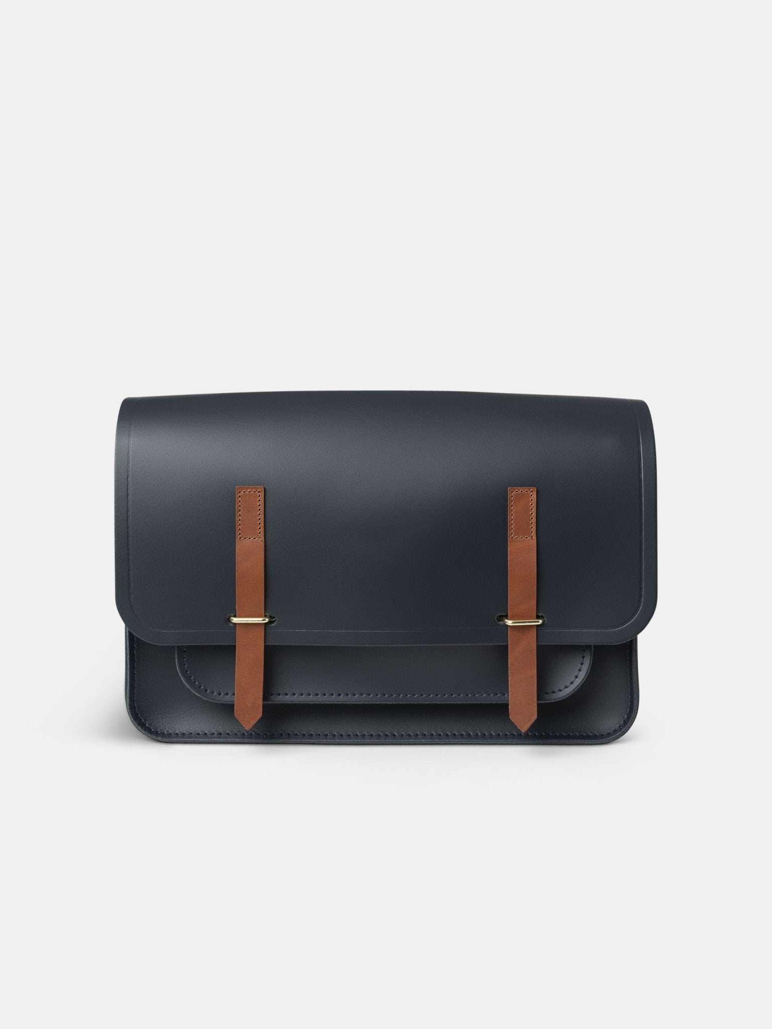 The Messenger - Navy & Tan - Cambridge Satchel