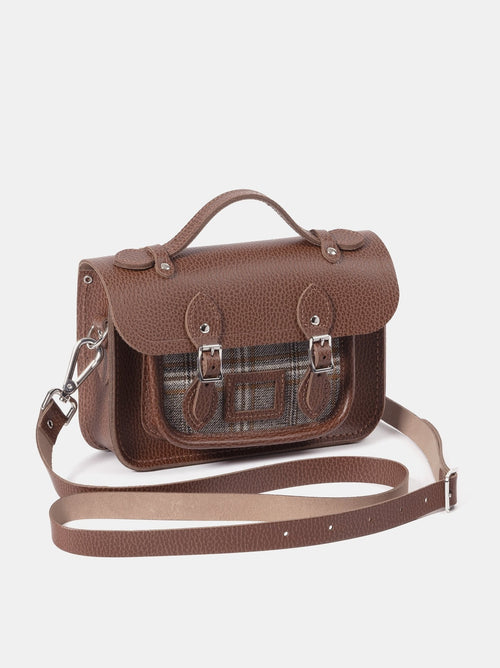 The Mini - Bay Celtic Grain & Gloverall Grey Check - The Cambridge Satchel Co.
