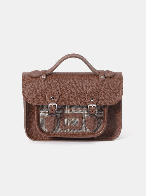 The Mini - Bay Celtic Grain & Gloverall Grey Check - The Cambridge Satchel Co.