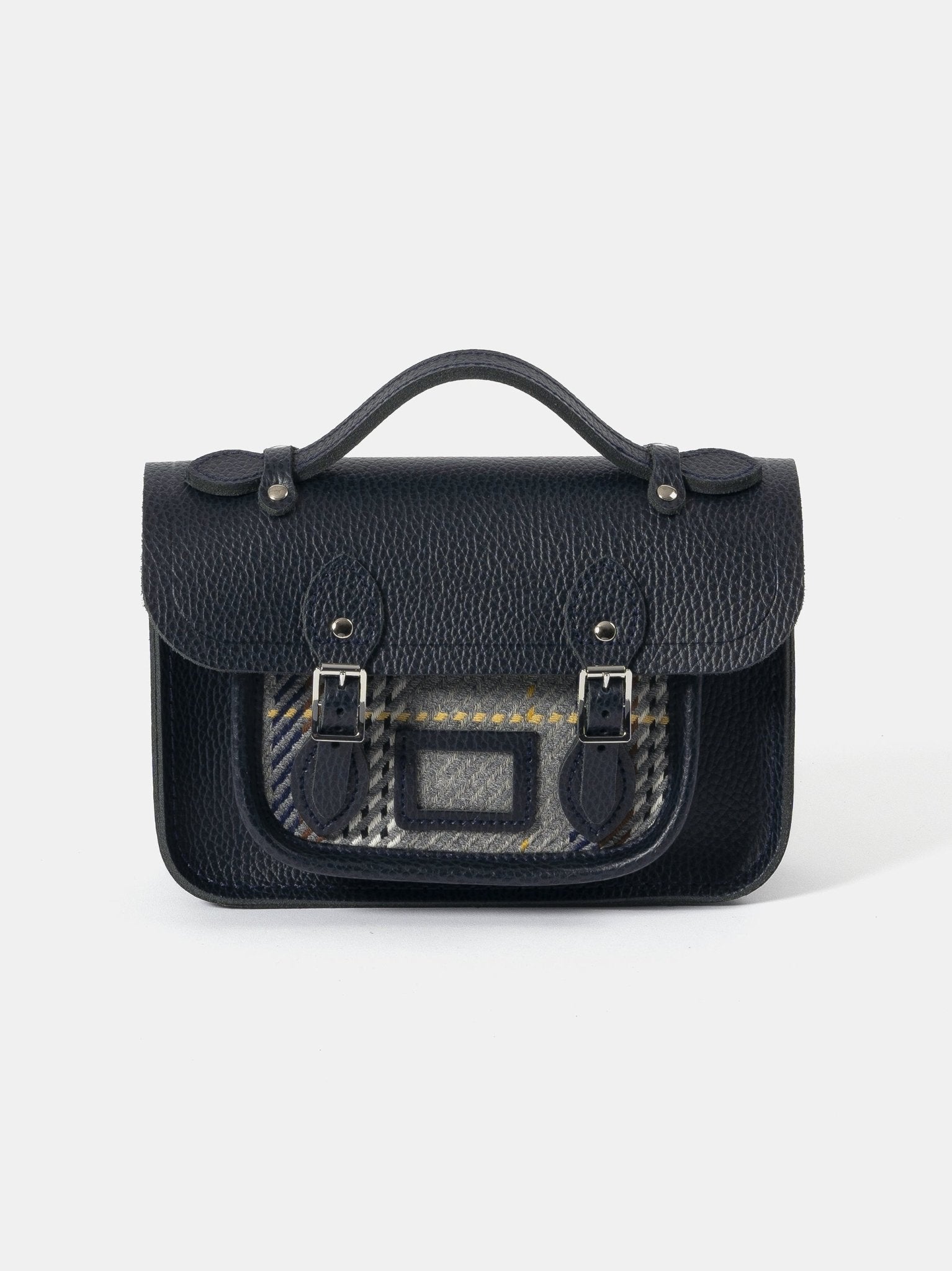 The Mini  - Navy Celtic Grain & Gloverall Grey Check