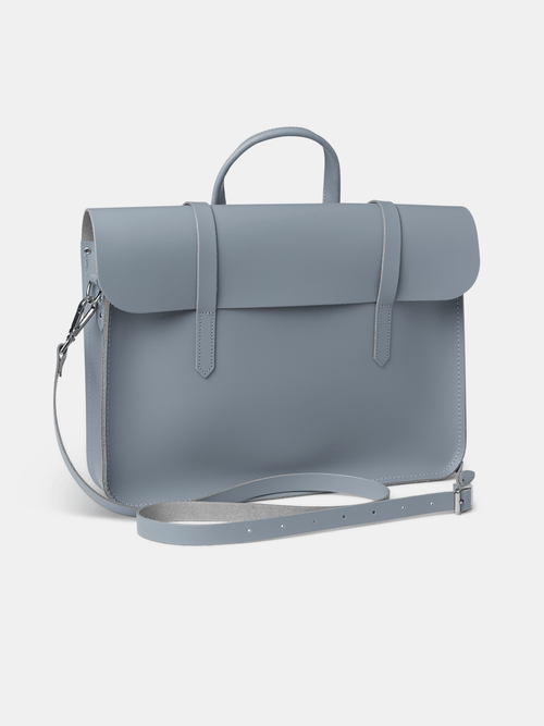 Grey satchel top bag