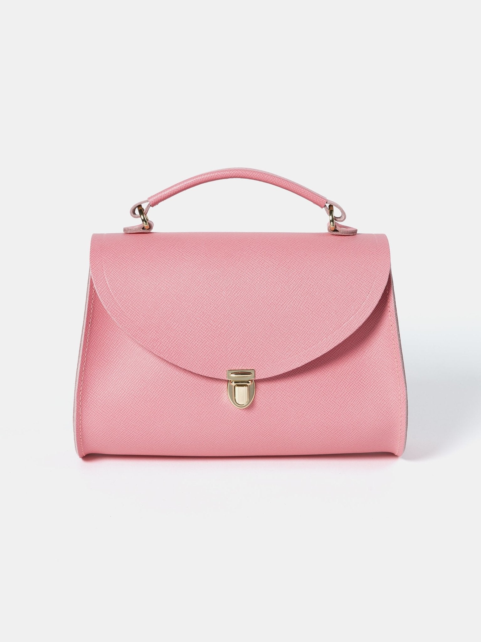 The Poppy -  Salmon Pink Saffiano