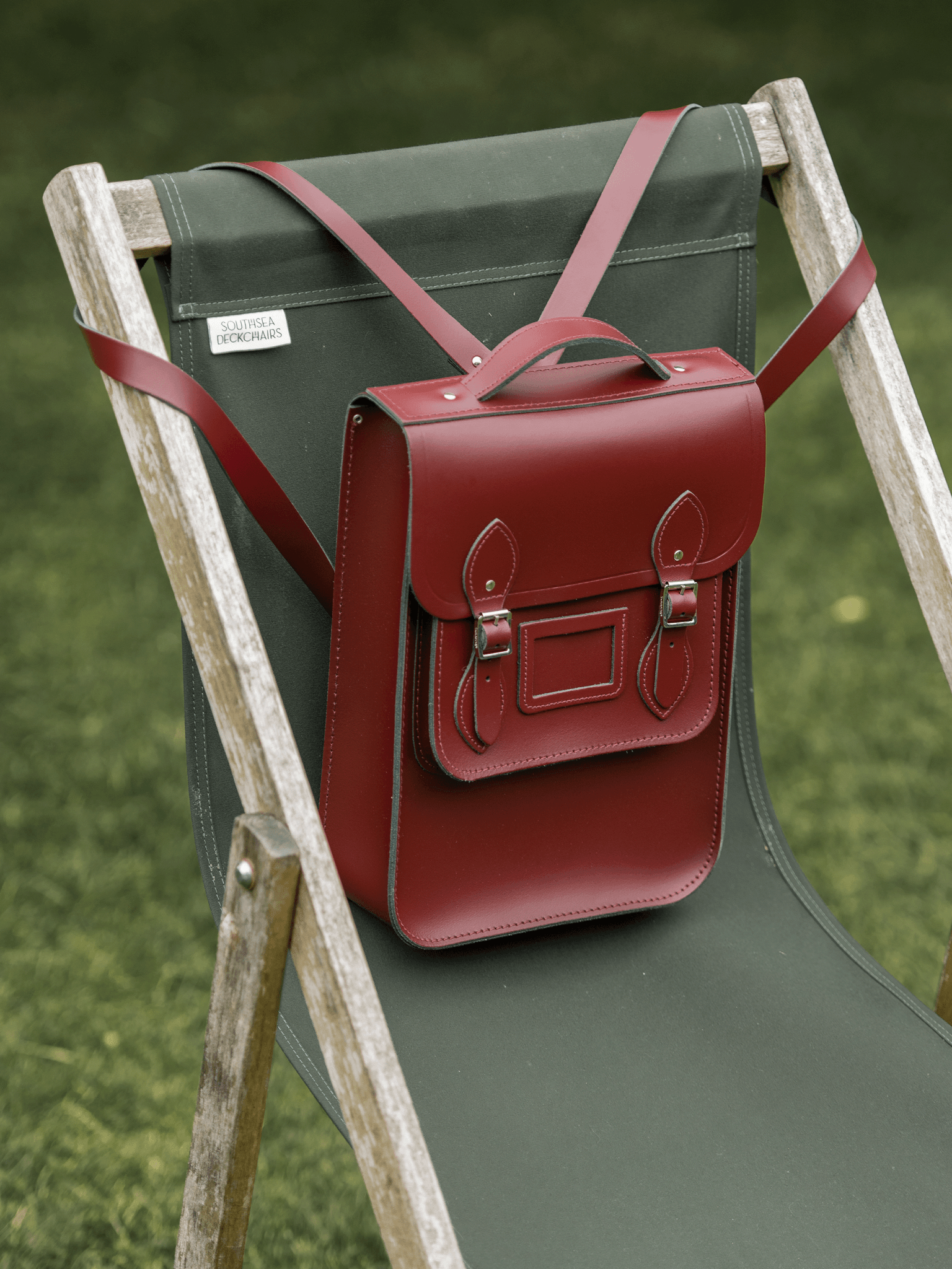 Portrait Leather Backpack Oxblood Cambridge Satchel