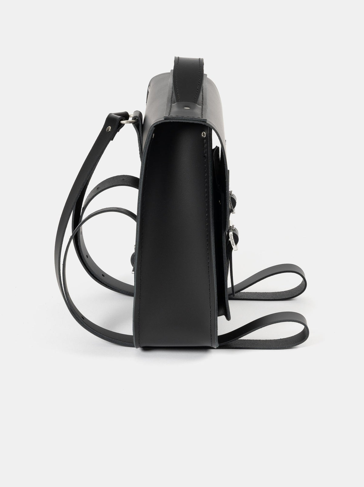 Small Portrait Leather Backpack - Black | Cambridge Satchel
