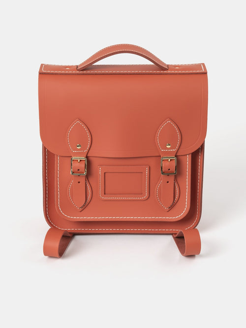 The Small Portrait Backpack - Burning Ember Matte with Contrast Stitch - The Cambridge Satchel Company UK Store