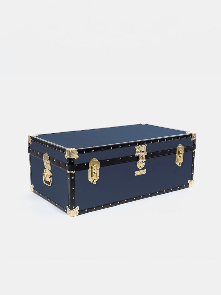 Steamer Leather Trunk - Navy | Steamer Trunk