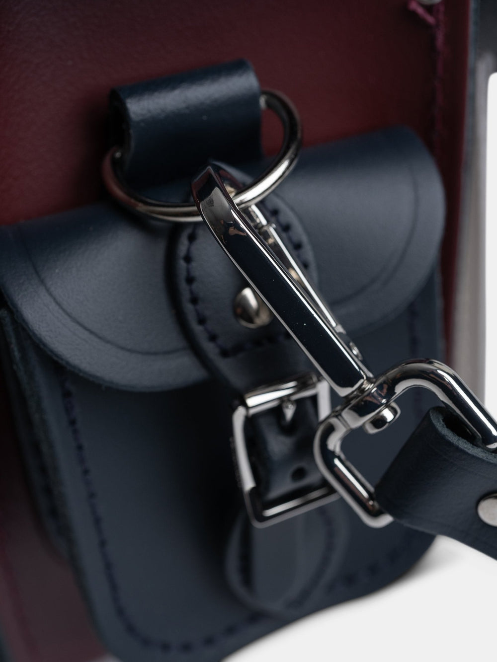 The Traveller - Clay, Oxblood & Navy - Cambridge Satchel